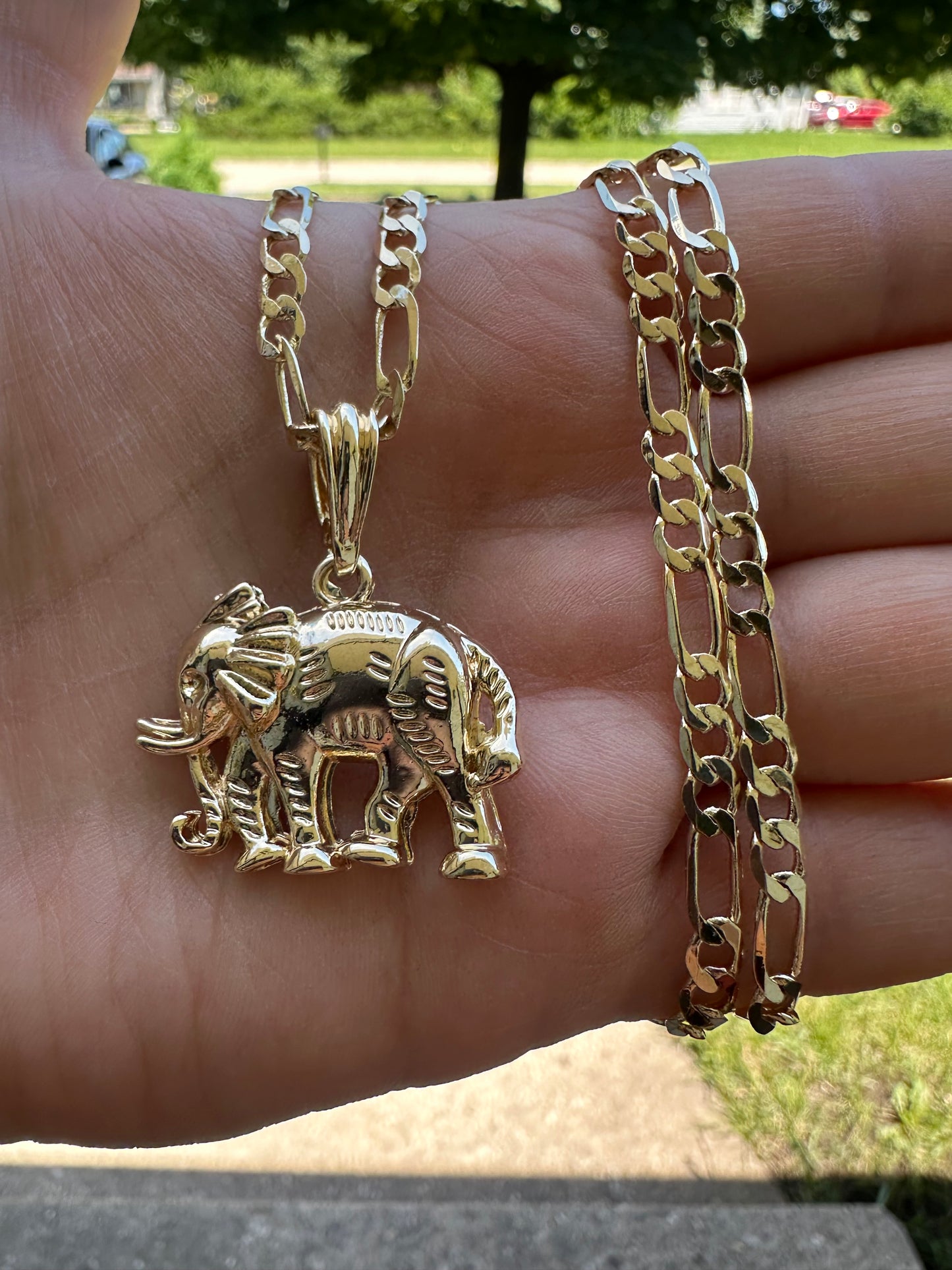 Lucky Elephant Necklace Gold Plated