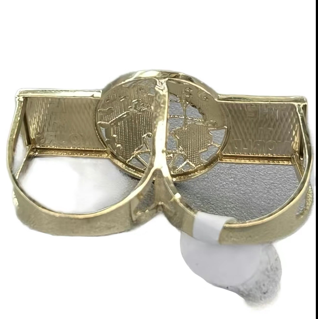 Gold Plated World Is Yours Round Single/ Doble Ring Globe Ring for Men Unique Gift Timeless Design Luxurious Gold Ring 1pcs