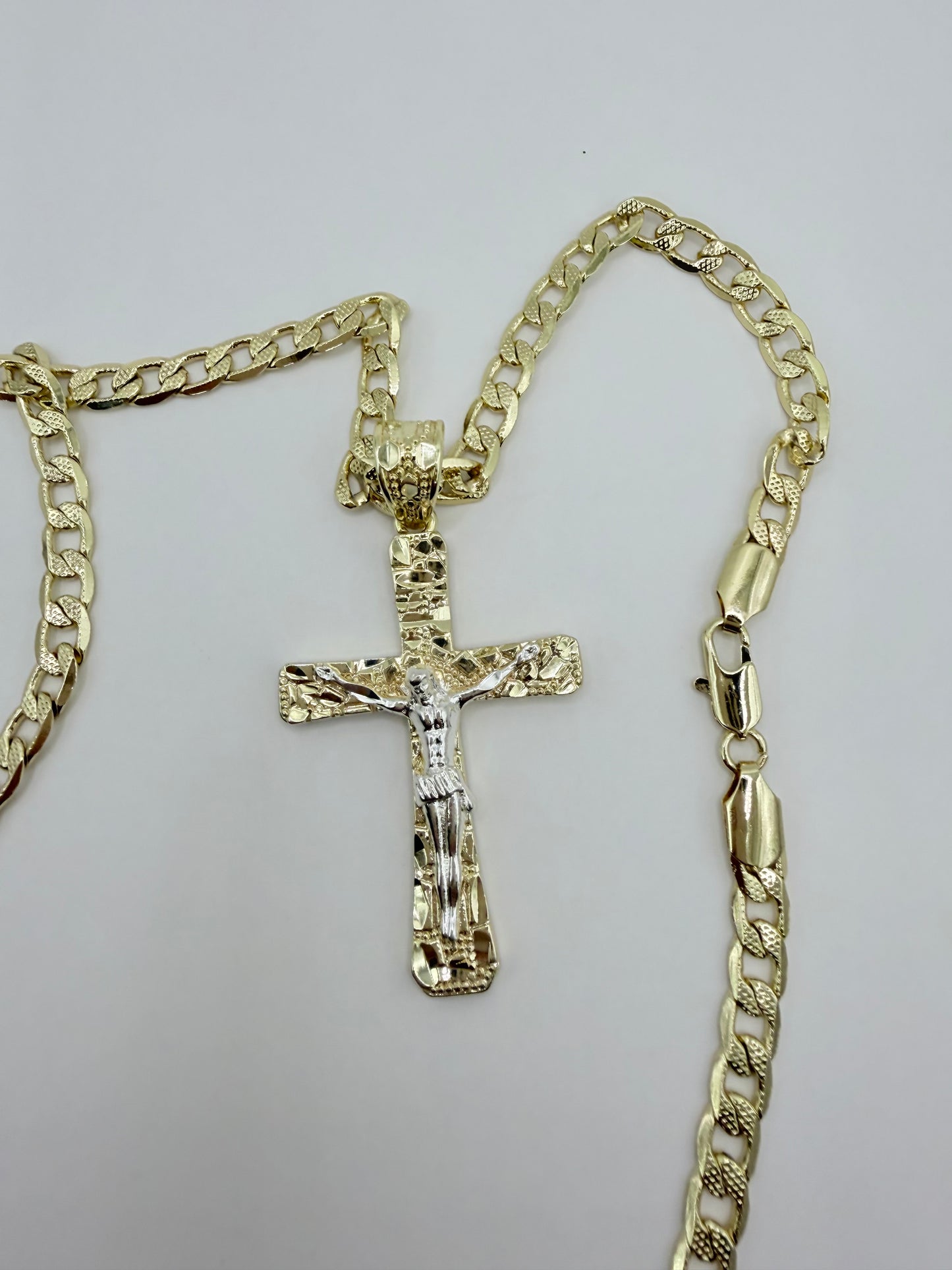 CROSS  new fashion style    gold-plated CUBAN  CHAIN 24"inches fancy design Necklace