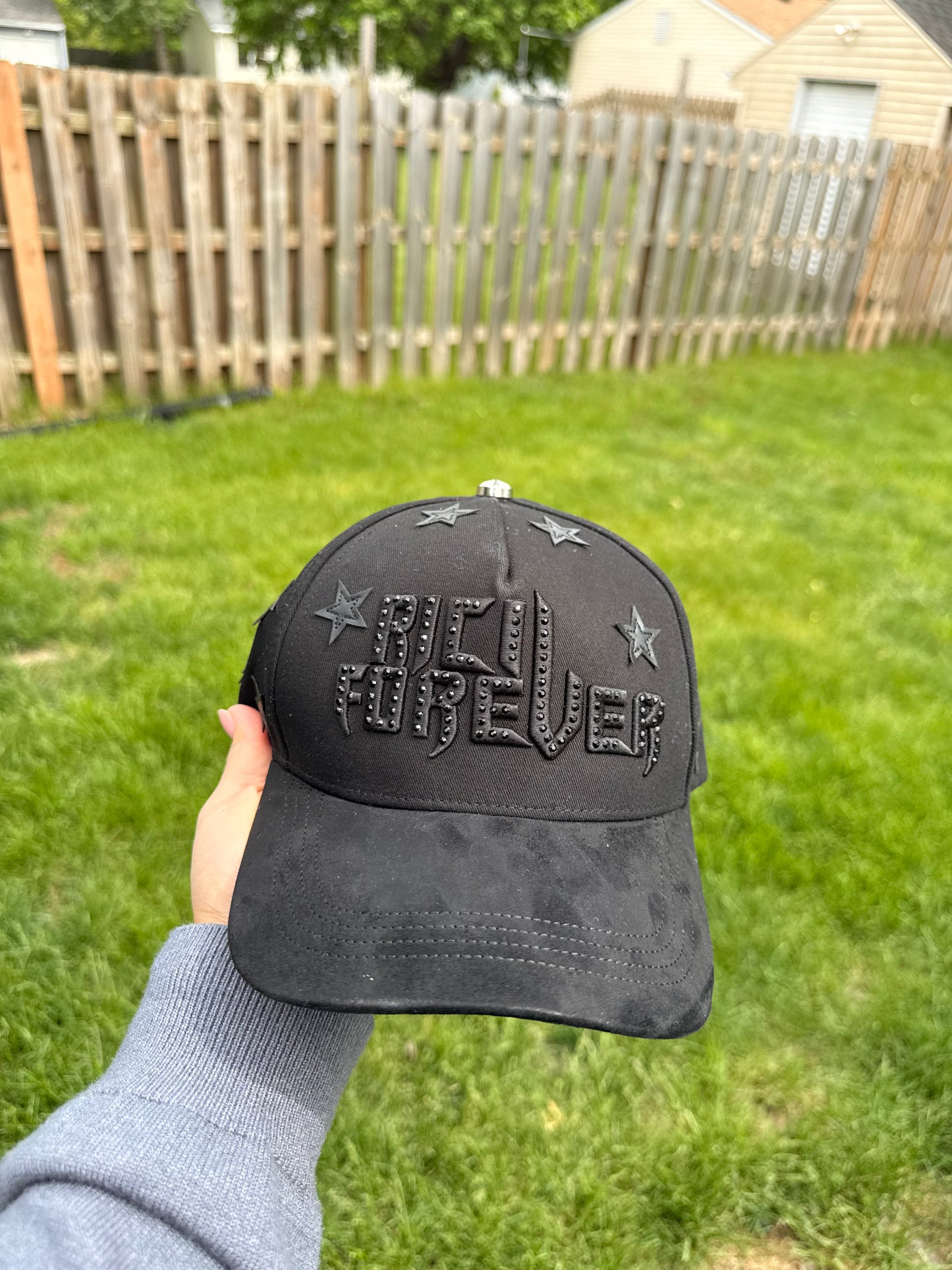 Black Trendy Cool Light Luxury Cross High-End Fashion Hip-Hop Super Cool Stylish Baseball Cap