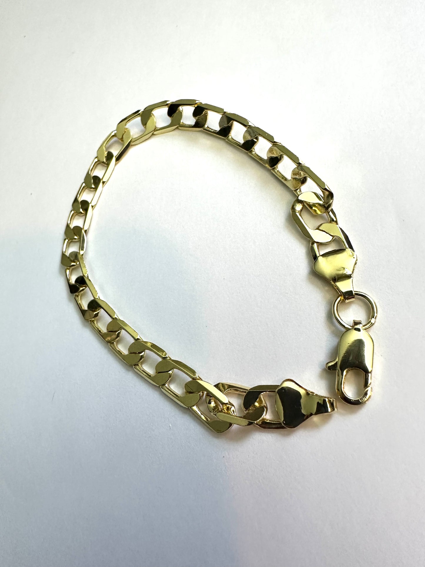 Cuban Chain Bracelet 8" gold plated