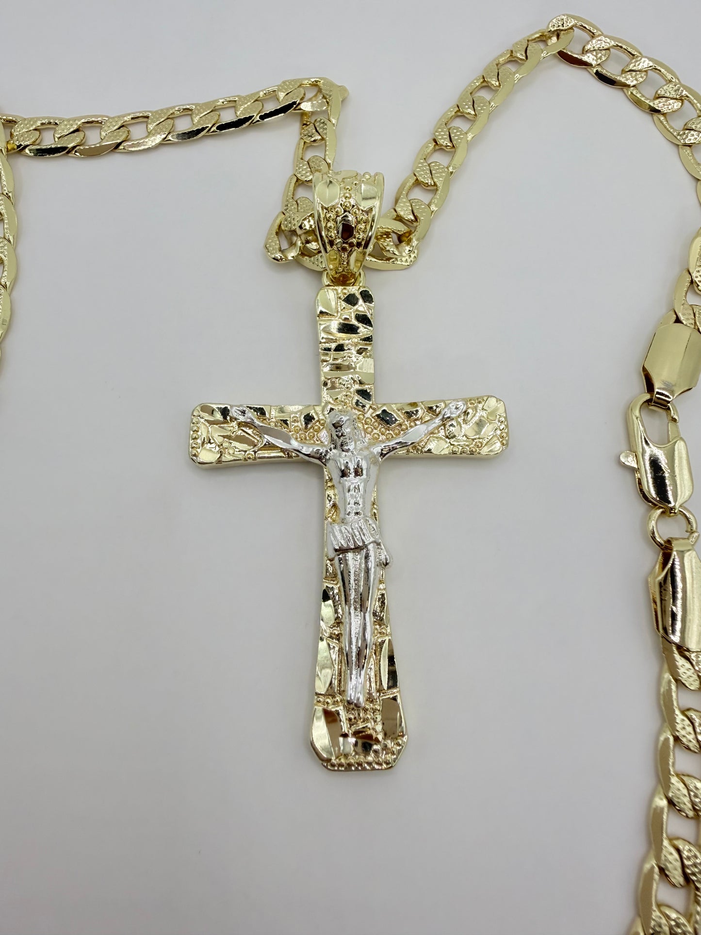CROSS  new fashion style    gold-plated CUBAN  CHAIN 24"inches fancy design Necklace