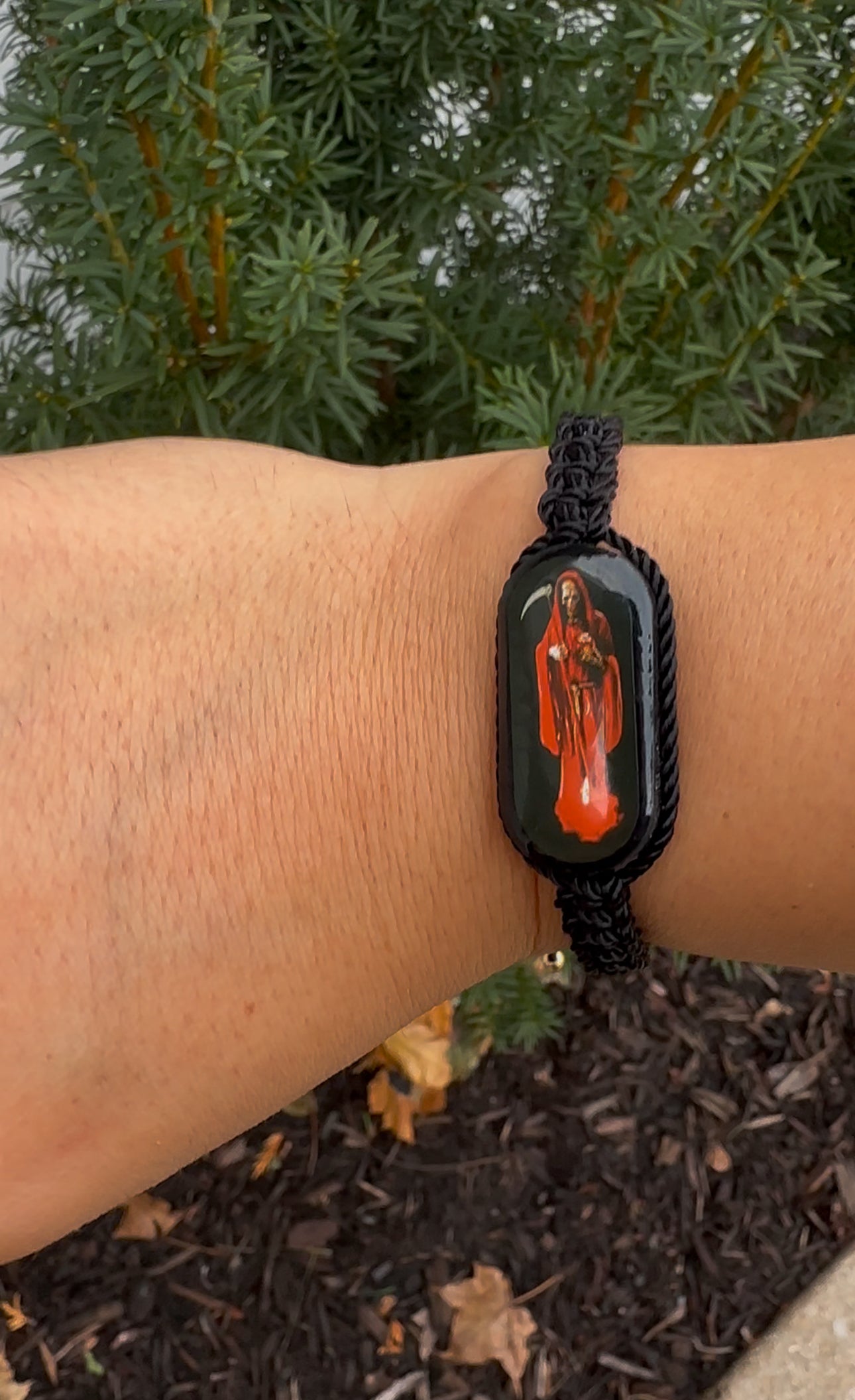 Santa Muerte Black Bracelet