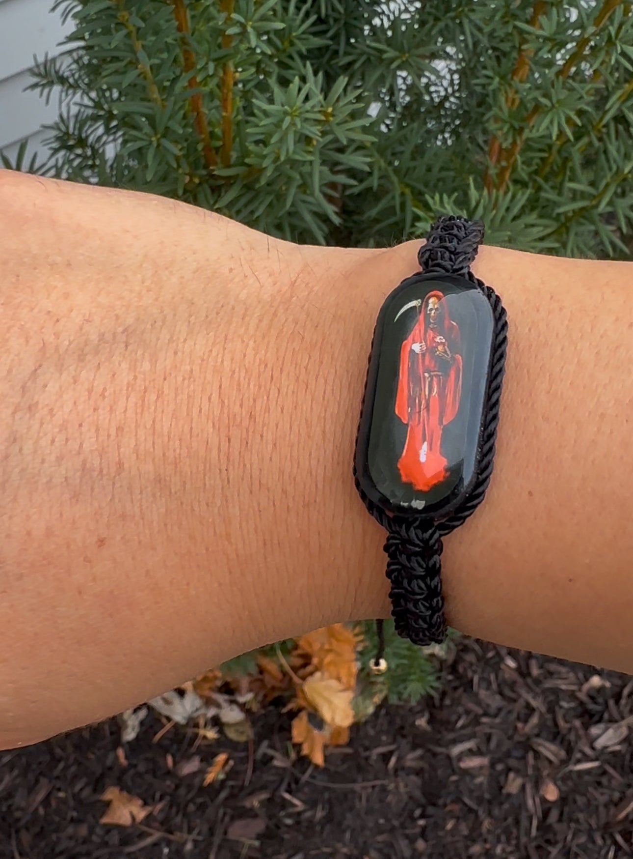 Santa Muerte Black Bracelet