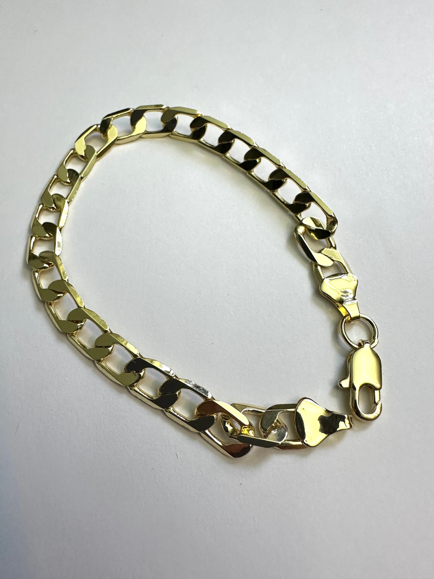 Cuban Chain Bracelet 8" gold plated