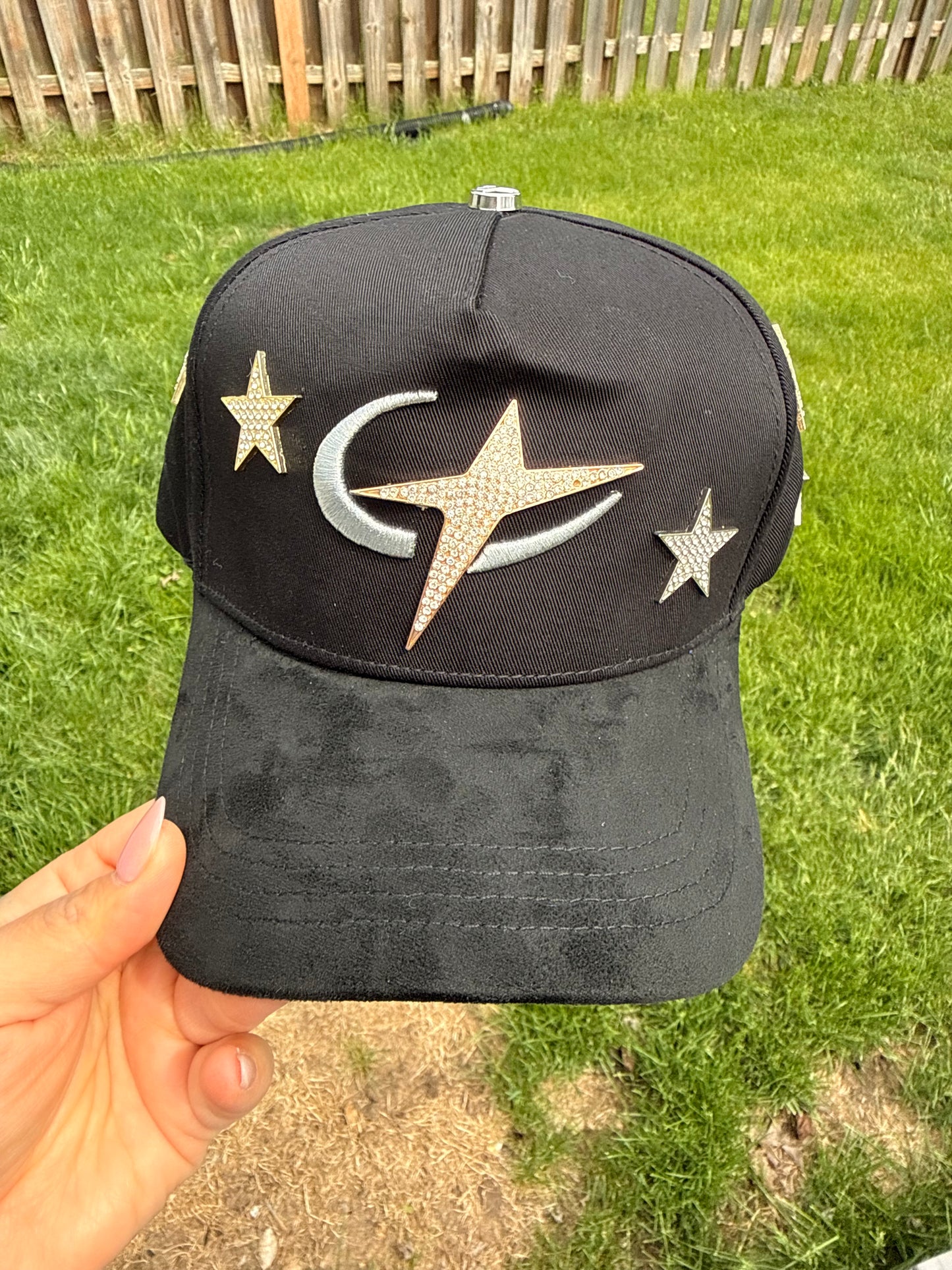 Black Trendy Cool Light Luxury Cross High-End Fashion Hip-Hop Super Cool Stylish Baseball Cap